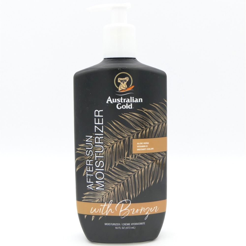 Australian Gold After Sun Moisturizer with Bronzer 16 oz Pump Bottle Aloe Vit E